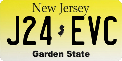 NJ license plate J24EVC