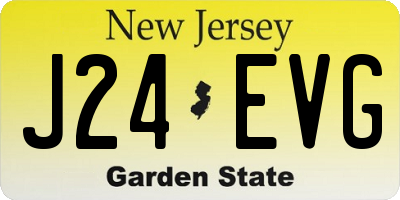 NJ license plate J24EVG