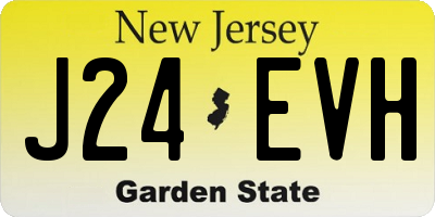 NJ license plate J24EVH