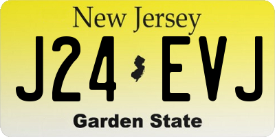 NJ license plate J24EVJ