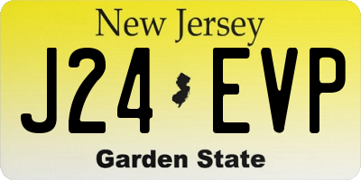 NJ license plate J24EVP