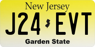 NJ license plate J24EVT