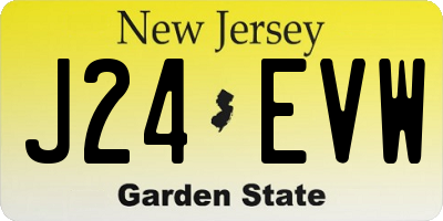 NJ license plate J24EVW