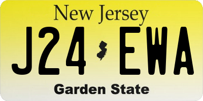 NJ license plate J24EWA