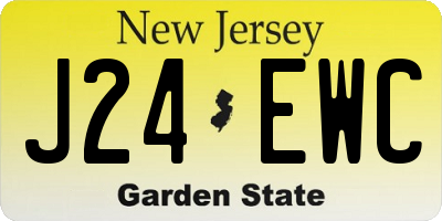 NJ license plate J24EWC