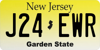 NJ license plate J24EWR