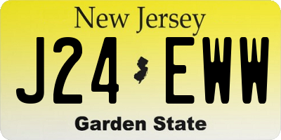 NJ license plate J24EWW