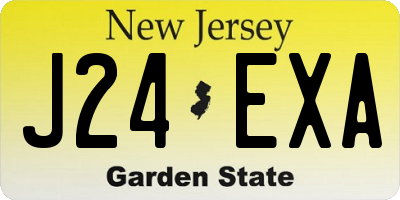 NJ license plate J24EXA