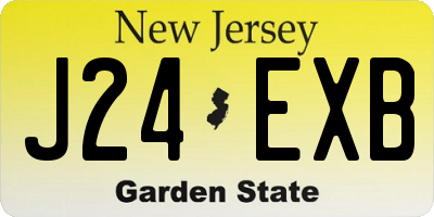 NJ license plate J24EXB