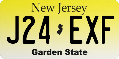 NJ license plate J24EXF