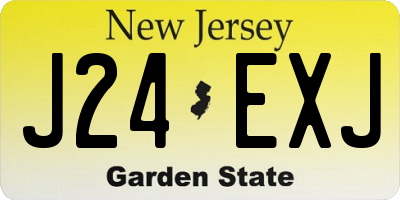NJ license plate J24EXJ