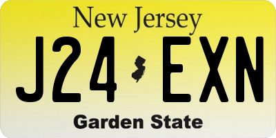 NJ license plate J24EXN