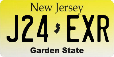 NJ license plate J24EXR