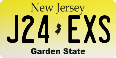 NJ license plate J24EXS