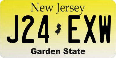 NJ license plate J24EXW