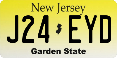 NJ license plate J24EYD