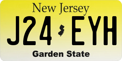 NJ license plate J24EYH