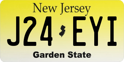 NJ license plate J24EYI