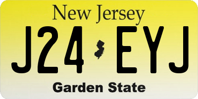 NJ license plate J24EYJ