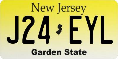 NJ license plate J24EYL