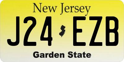 NJ license plate J24EZB