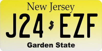 NJ license plate J24EZF