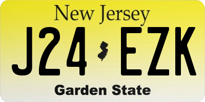 NJ license plate J24EZK