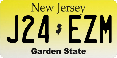NJ license plate J24EZM