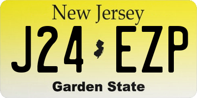 NJ license plate J24EZP