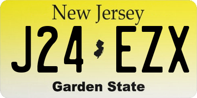 NJ license plate J24EZX
