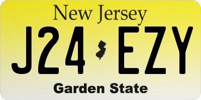 NJ license plate J24EZY