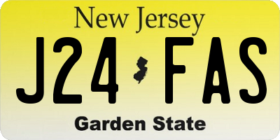 NJ license plate J24FAS
