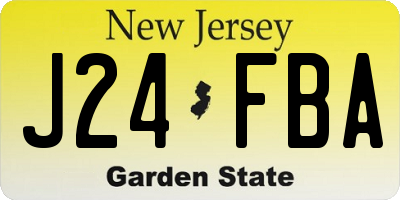 NJ license plate J24FBA