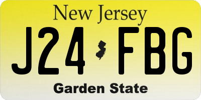 NJ license plate J24FBG