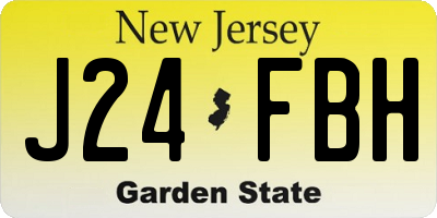 NJ license plate J24FBH
