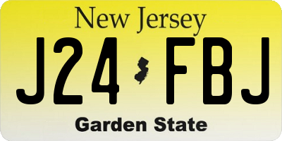 NJ license plate J24FBJ