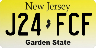 NJ license plate J24FCF
