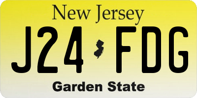 NJ license plate J24FDG