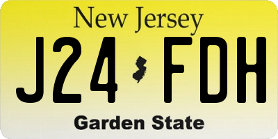 NJ license plate J24FDH