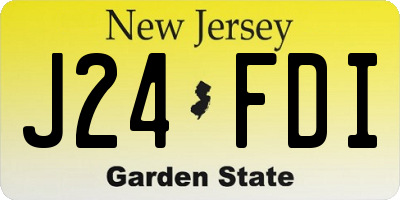 NJ license plate J24FDI