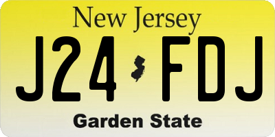 NJ license plate J24FDJ
