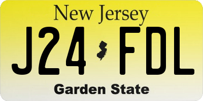 NJ license plate J24FDL