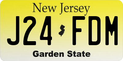 NJ license plate J24FDM