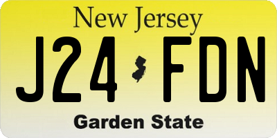 NJ license plate J24FDN