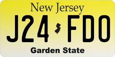 NJ license plate J24FDO