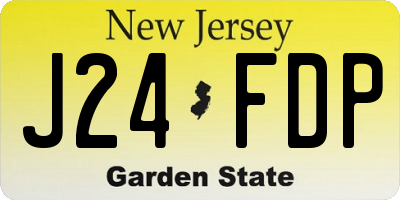NJ license plate J24FDP