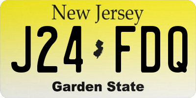 NJ license plate J24FDQ
