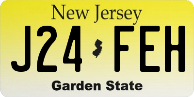 NJ license plate J24FEH