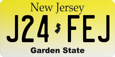 NJ license plate J24FEJ