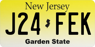 NJ license plate J24FEK